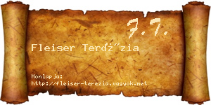 Fleiser Terézia névjegykártya